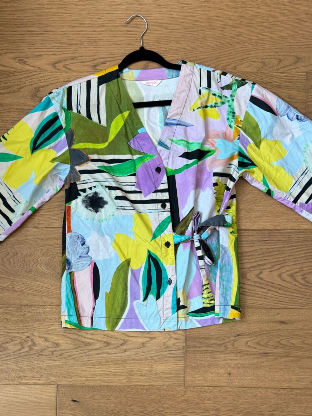 Gorman Multicolor Botanical Print Lightweight Cotton Blouse - Size 8 - EUC